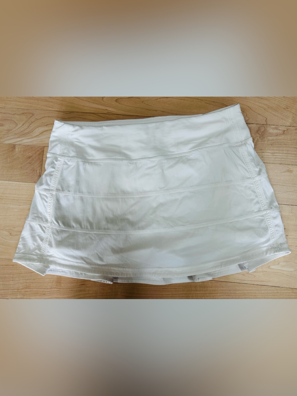 lululemon athletica Pace Rival White Active Skort with Waist Tag